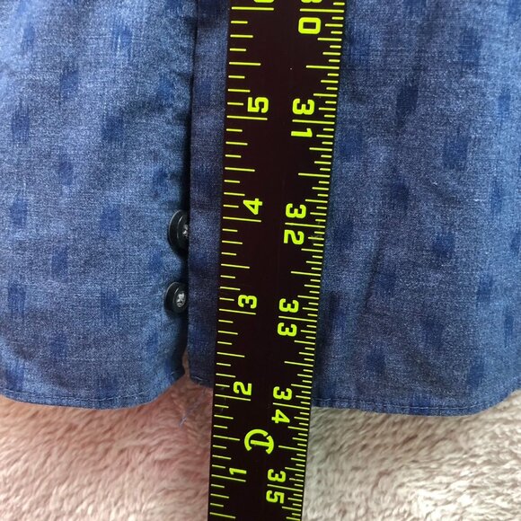 J. Ferrar Mens Dress Shirt Size XXL 18-18.5 Neck Long Sleeve Button Up Blue - Picture 4 of 10